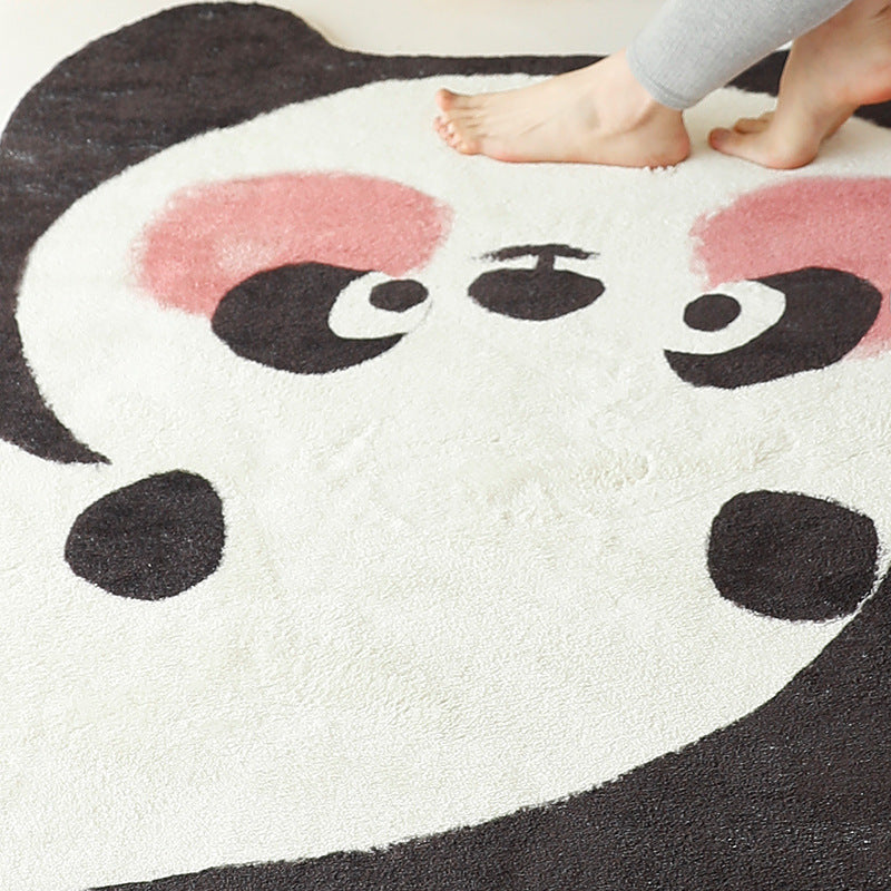 Faux Lambswool Irregular Cute Rug Panda Boy