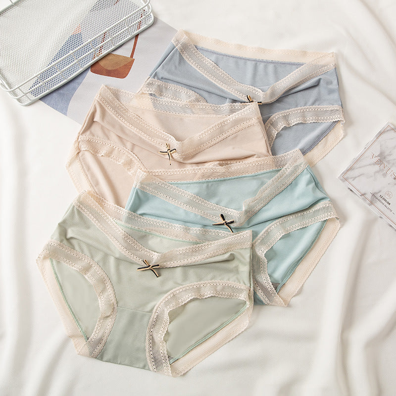 Soft and Skin-friendly Panties Ice Silk Greyish Blue