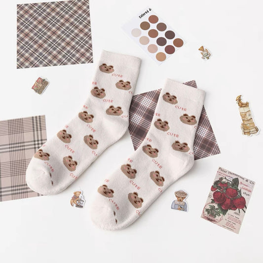 Winter Warm Cotton Socks Cute Bear