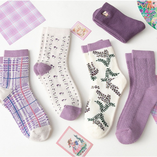 [Winter Style Thickened] Wool Socks Super Warm Purple