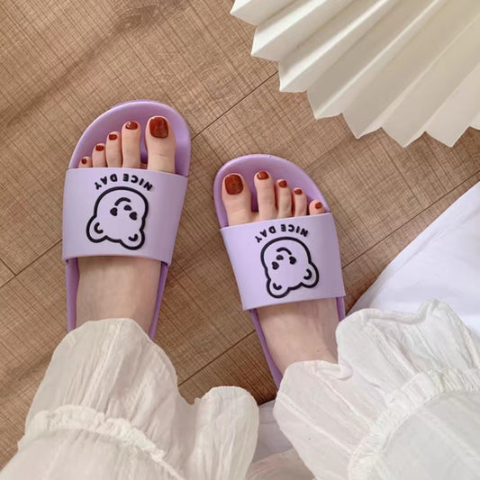 Waterproof Super Soft Slippers Baby Bear Purple