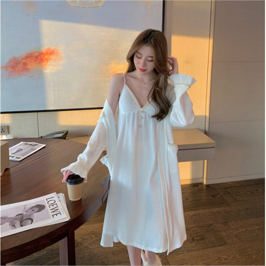 Fragrant Style Pure Cotton Nightgown And Nightdress