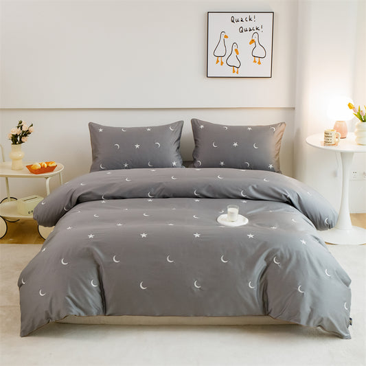 [100S Long-Staple Cotton] Star And Moon Three-Dimensional Embroidery