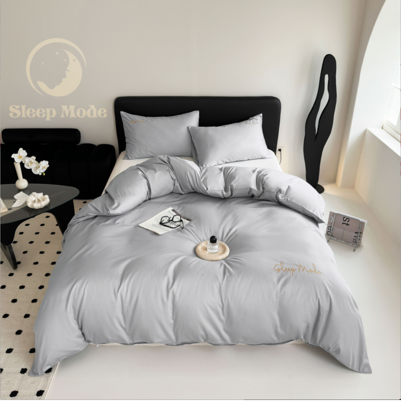 100s Long Staple Cotton Duvet Cover Set in 3 Grey