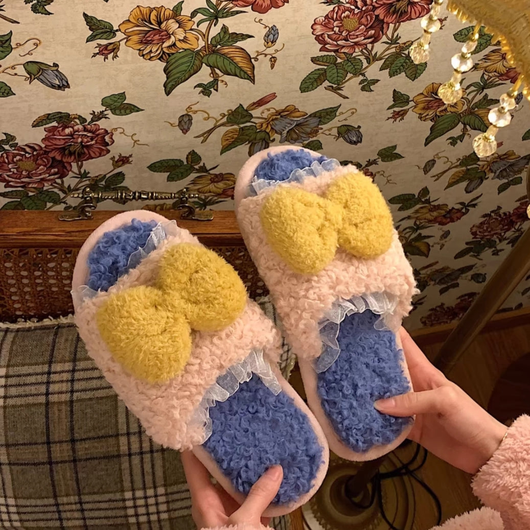 Four Seasons Comfortable Linen Slippers Lace Version