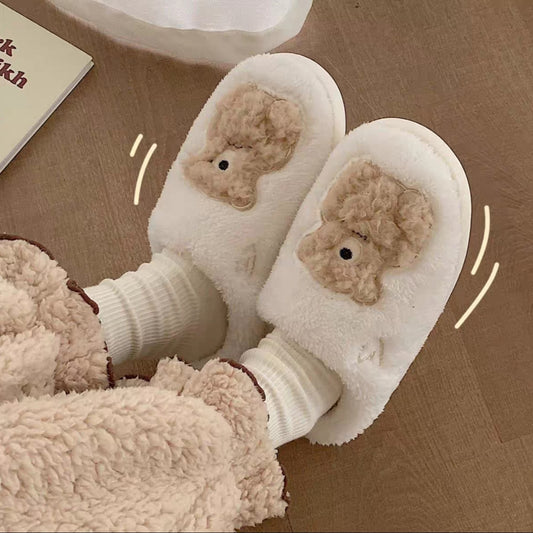 Winter Fluffy and Cute Warm Slippers Soft Bear