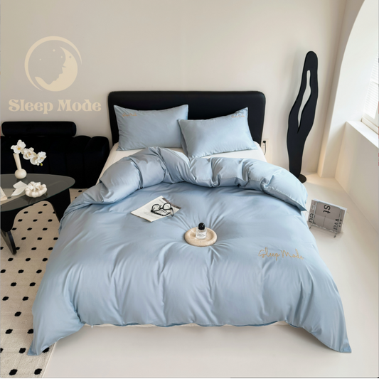 100s Long Staple Cotton Duvet Cover Set in 3 Blue