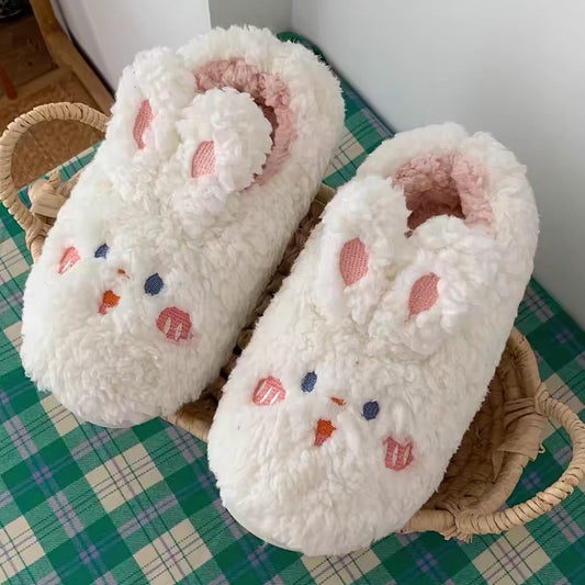 Winter Fluffy and Cute Warm Slippers Small Ears Bunny