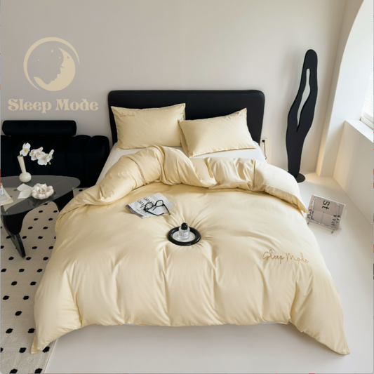 100s Long Staple Cotton Duvet Cover Set in 3 Yellow