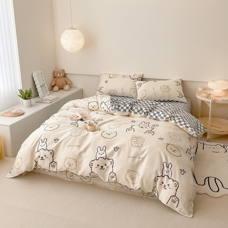 40S Pure Cotton Reversible 3 in 1 Bedding Sets Gift Bear