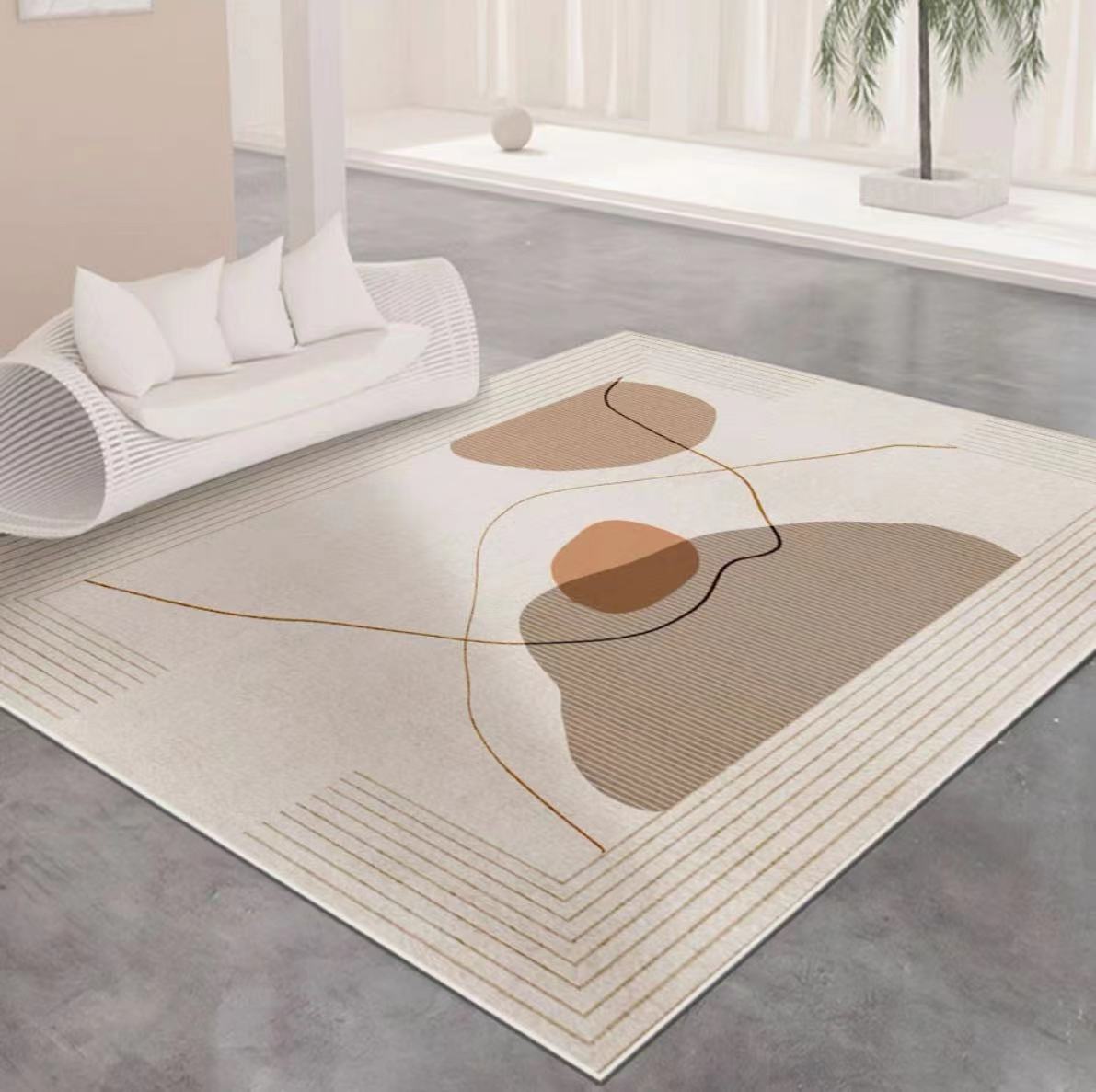 Faux Lambswool Modern Living Room Rug Line