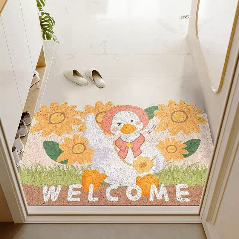 Wire Loop Entrance Mat Pink Duck