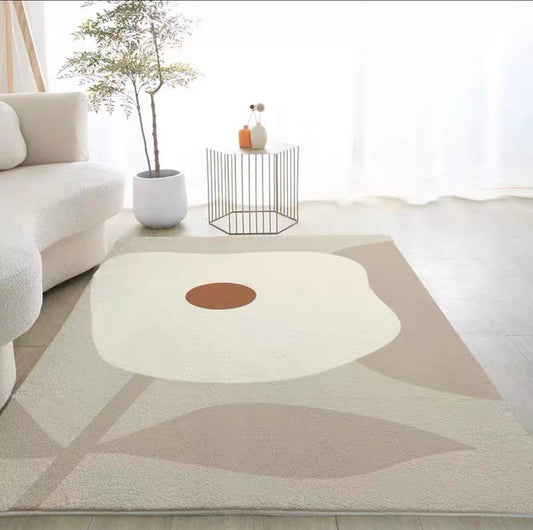 Faux Lambswool Modern Living Room Rug Guangxia