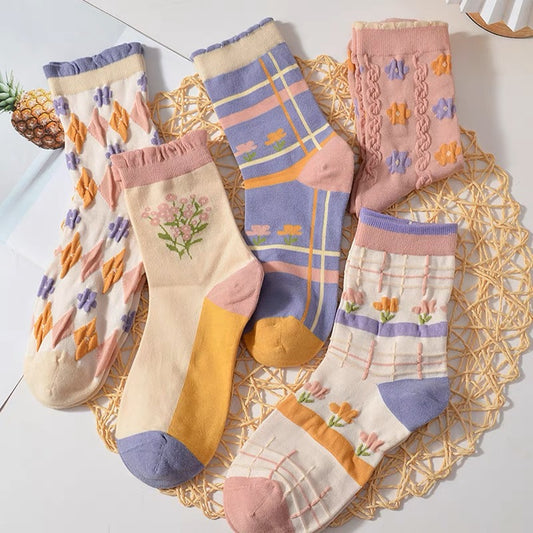 [Four Seasons]Cute Flower Socks
