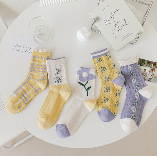 [Four Seasons]Girl Flower Socks