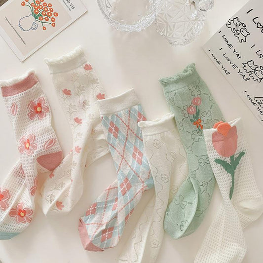 [Summer]Three-Dimensional Flower Socks