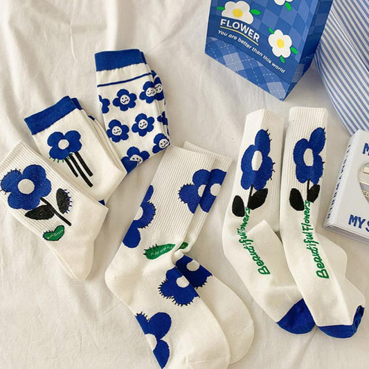 [Four Seasons] Klein Blue College Socks