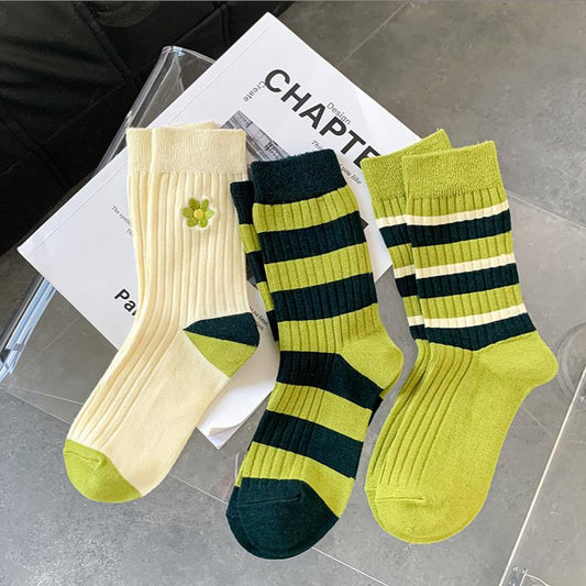 [Four Seasons] Avocado Color Socks