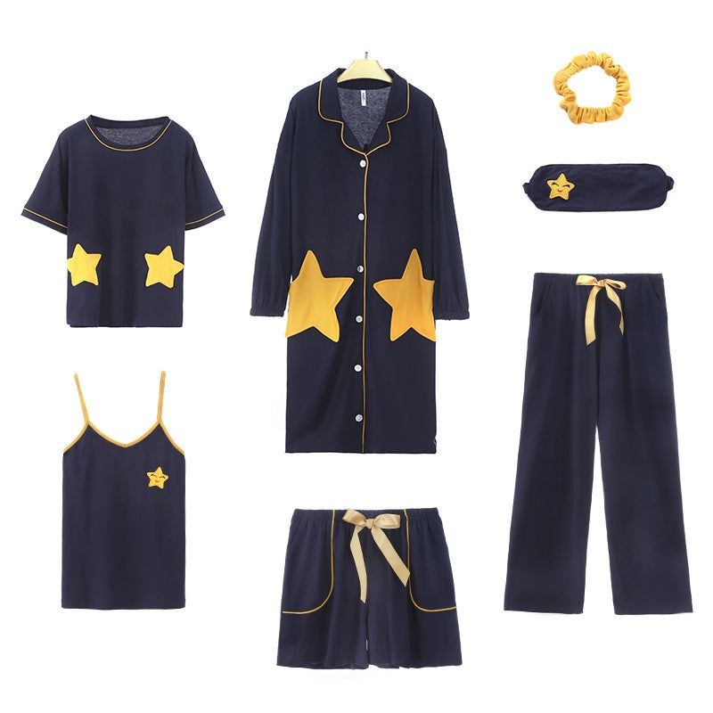 Star Nightgown Suspender Pajamas