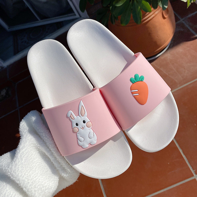 Waterproof Super Soft Slippers Rabbit Pink