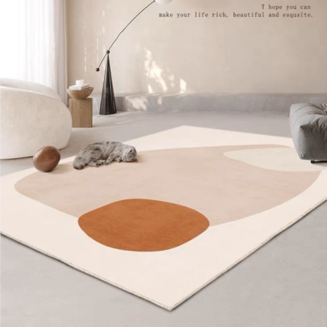 Faux Lambswool Modern Living Room Rug Qiandao