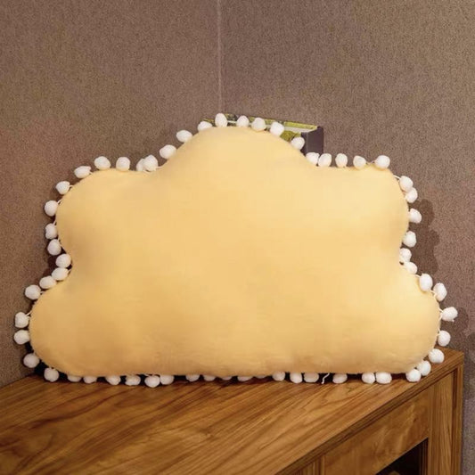 Sweet Macaron Color Yellow Cloud Cushion