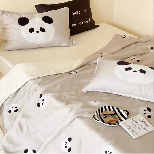 100s Long Staple Cotton Duvet Cover Set in 3 Panda