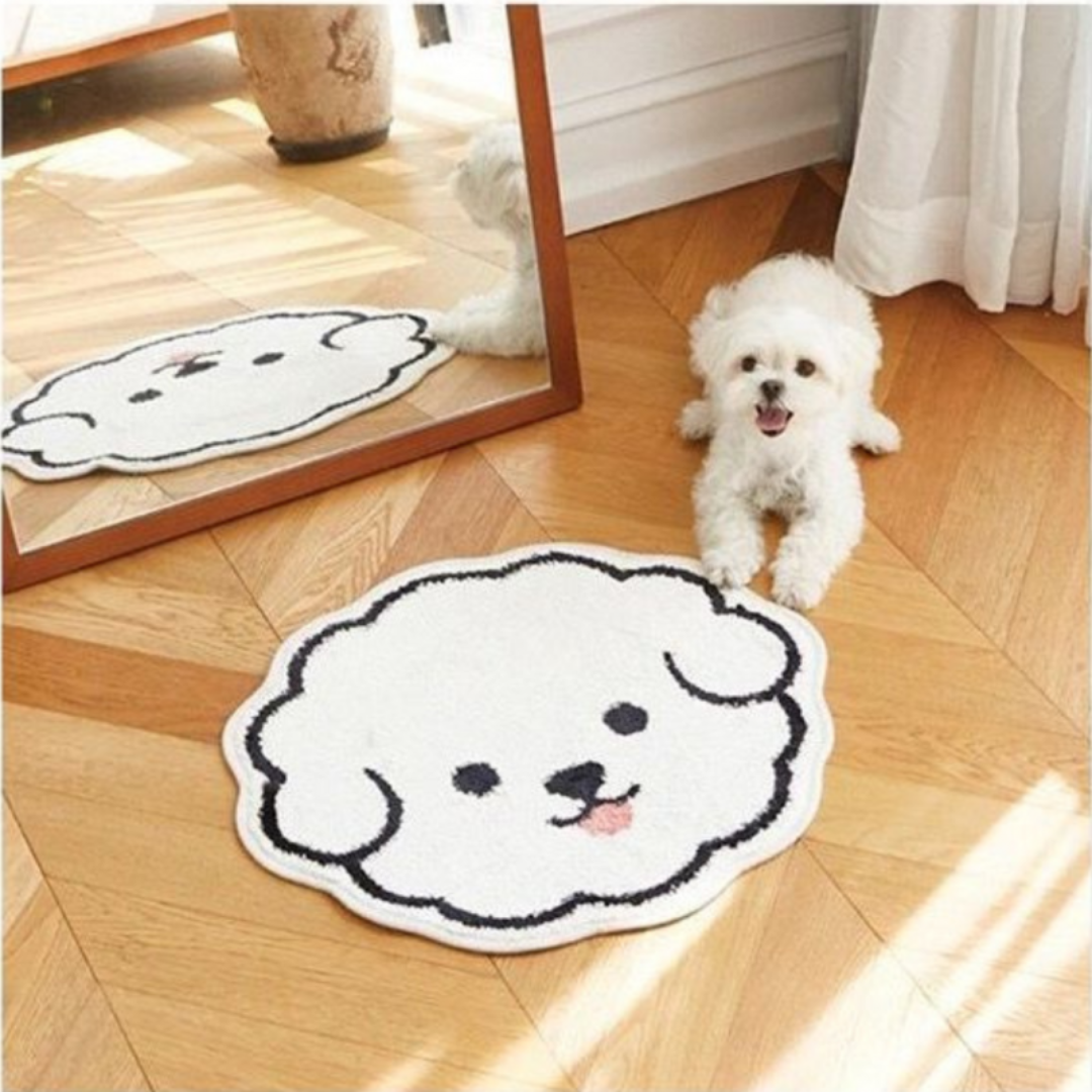 Faux Lambswool Irregular Cute Rug Curly Haired Dog