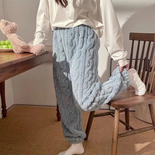 Winter Ultra Warmth Coral Fleece Gown Pants