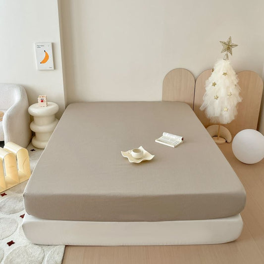 40s Pure Cotton Fitted Sheet Simple Coffee