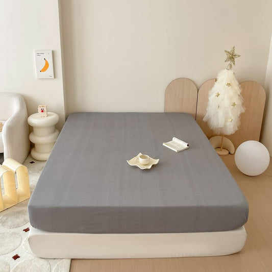 40s Pure Cotton Fitted Sheet Simple Grey