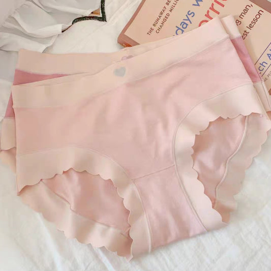 Soft and Skin-friendly Panties Cute Heart Pink