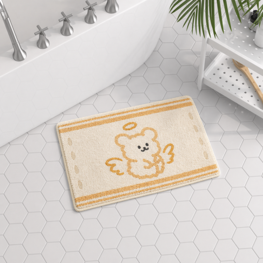 Faux Lambswool Bedroom Bathroom Rug Angle Bear