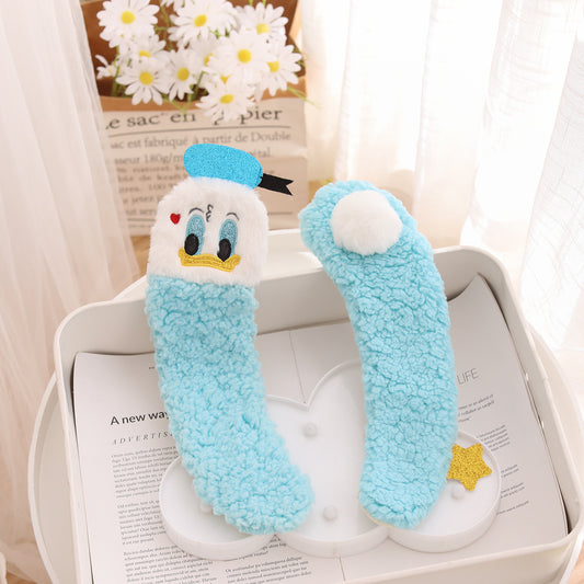 【Buy Two Get One Free】Cartoon 3D Fluffy Toilet Seat Cover Donald Duck