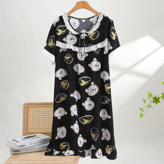 Thin Cotton Summer Nightgown - Winnie the Pooh