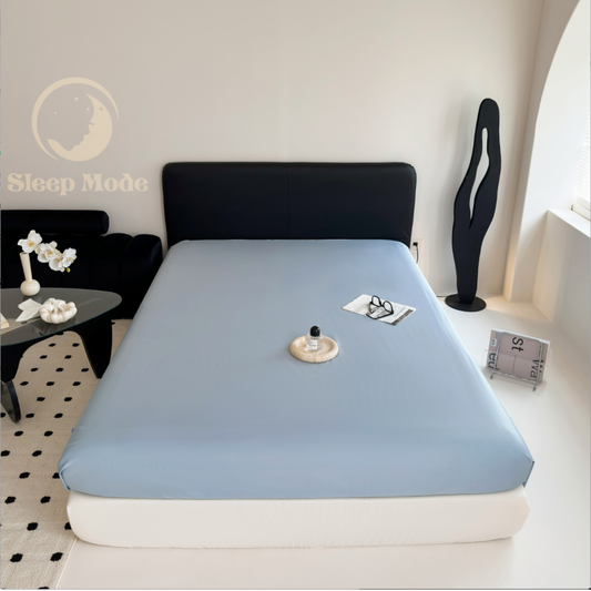 100s Long Staple Cotton Fitted Sheet Tranquil Blue