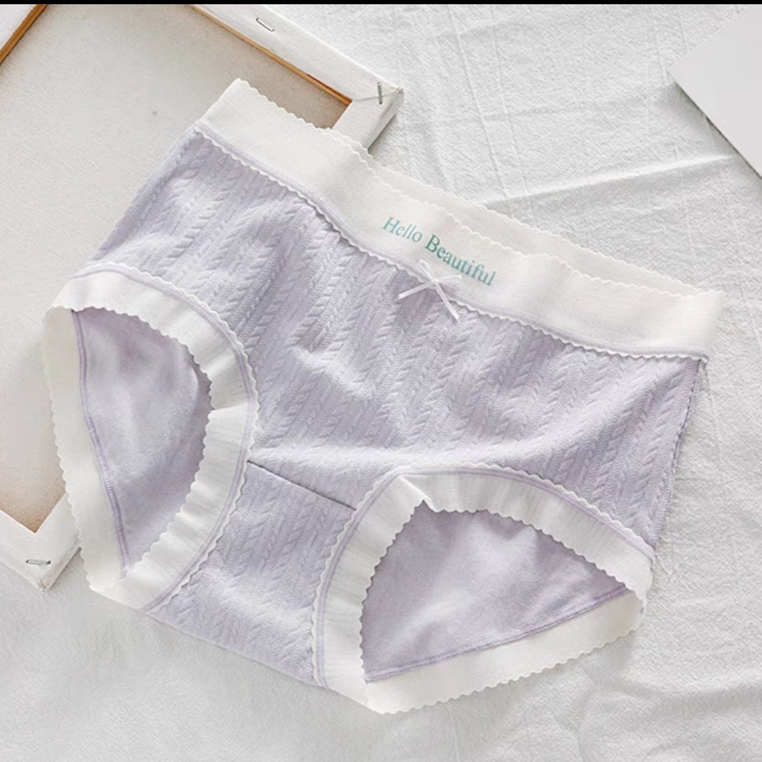 Soft and Skin-friendly Panties Cotton Clouds Greyish Purple