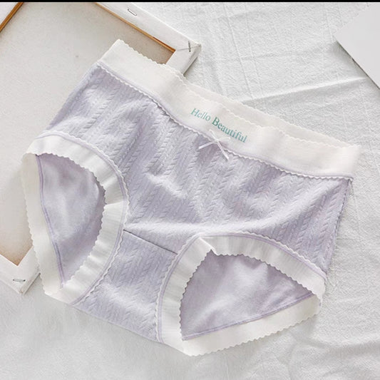 Soft and Skin-friendly Panties Cotton Clouds Greyish Purple