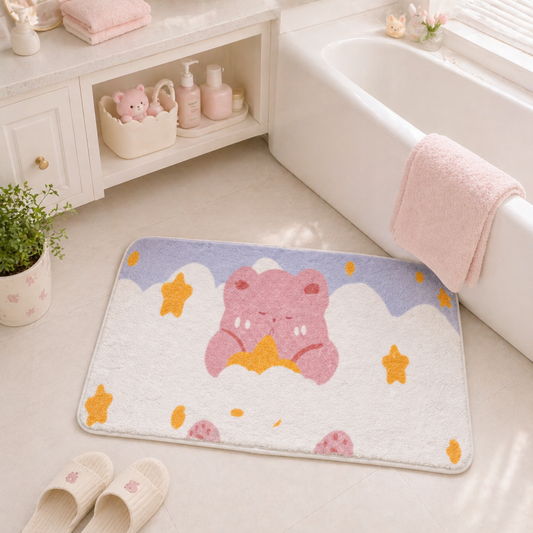 Faux Lambswool Bedroom Bathroom Rug Star Bear