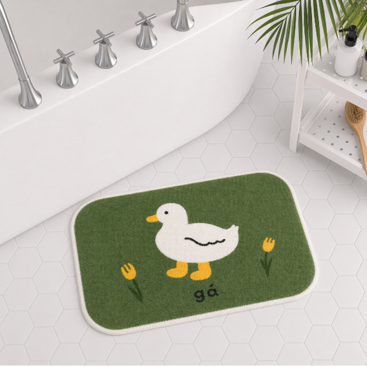 Faux Lambswool Bedroom Bathroom Rug Gaga Duck